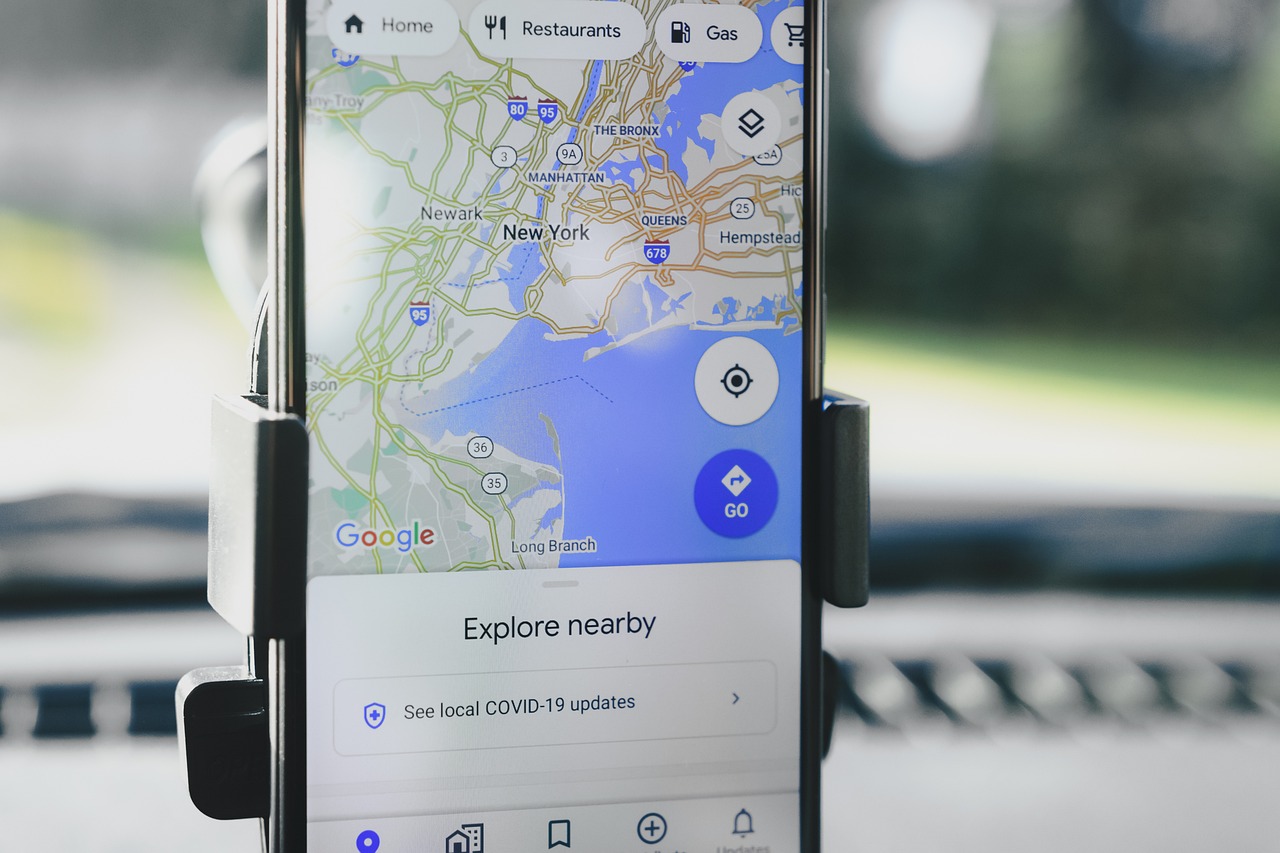 Google maps on an Android device
