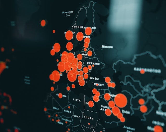 A typical image of a dot density map