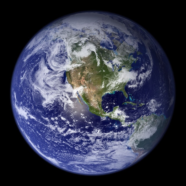 Satellite imagery of the earth.  