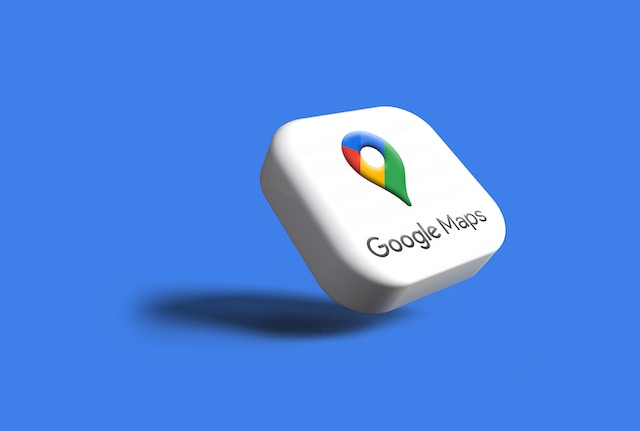 Google Maps icon in 3D.