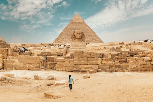 The Great Pyramid of Giza is one of the world’s seven wonders.