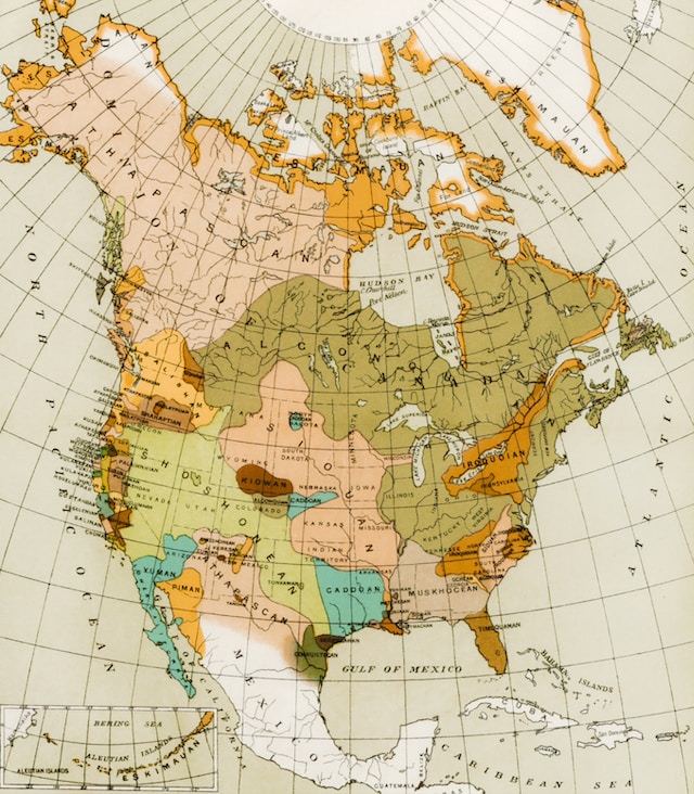 A popular historical map of the North American continent.