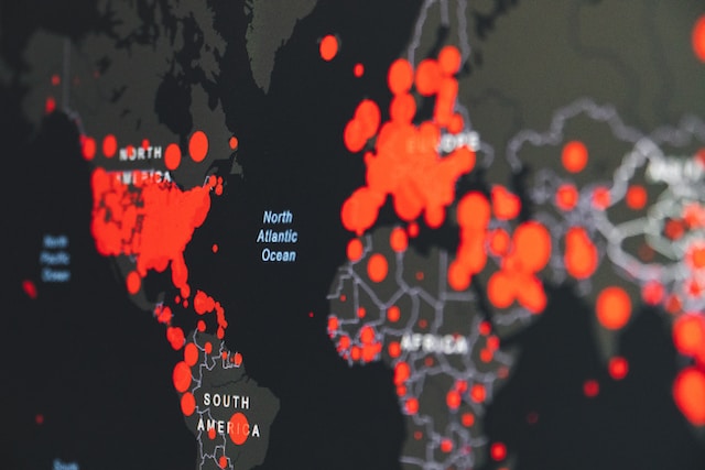 A popular type of thematic map tracking the spread of a viral disease.